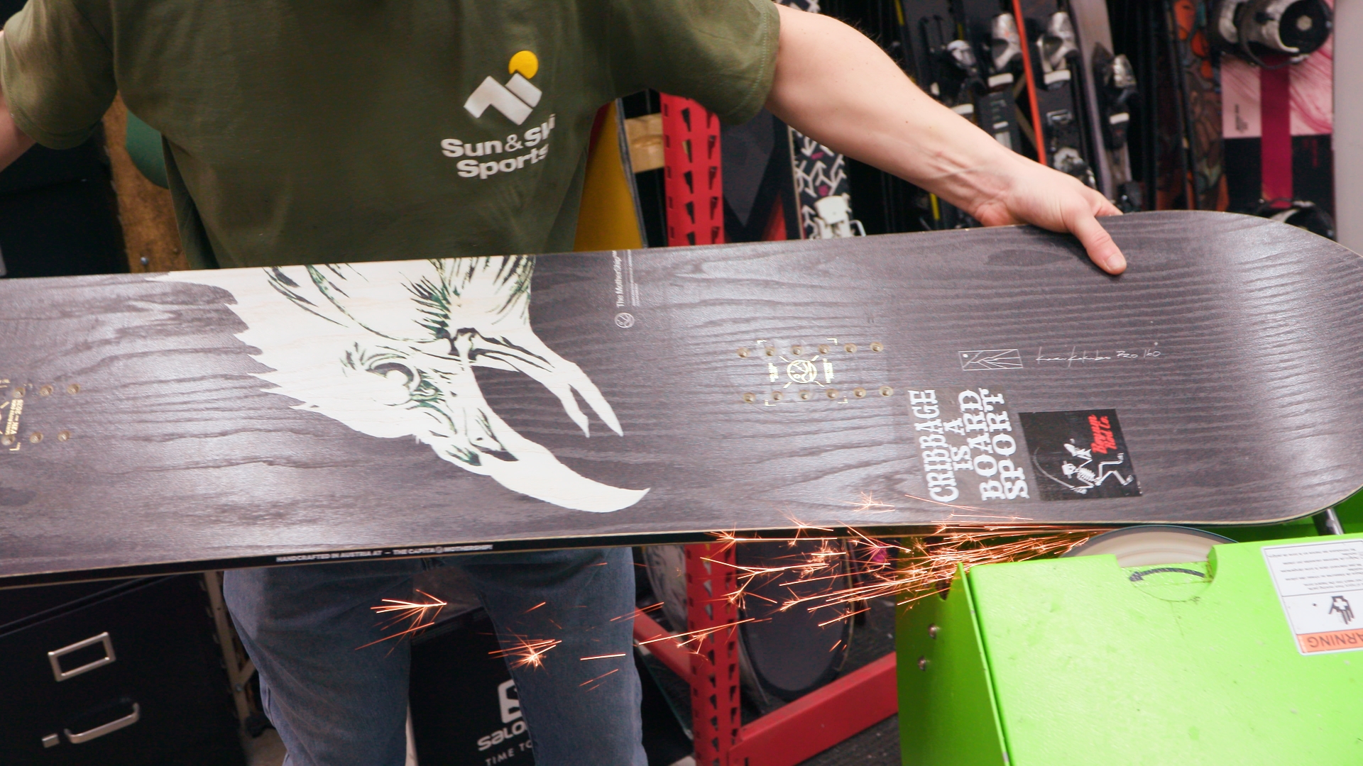 - Expert snowboard waxing and sanding services at Sun & Ski Sports